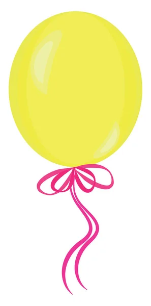 Yellow Balloon Illustration Vector White Background — Stock Vector