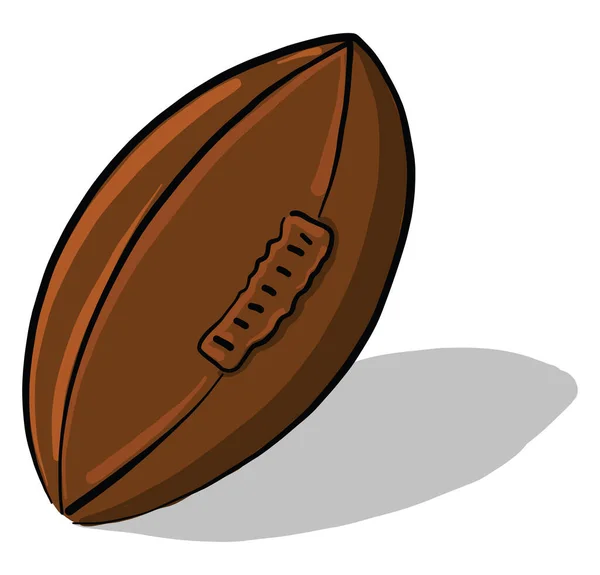 Old Rugby Ball Illustration Vector White Background — Stock Vector