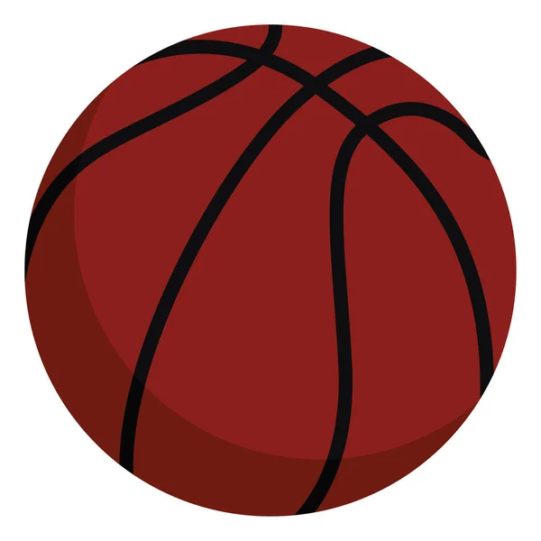 Basket Boll Illustration Vektor Vit Bakgrund — Stock vektor