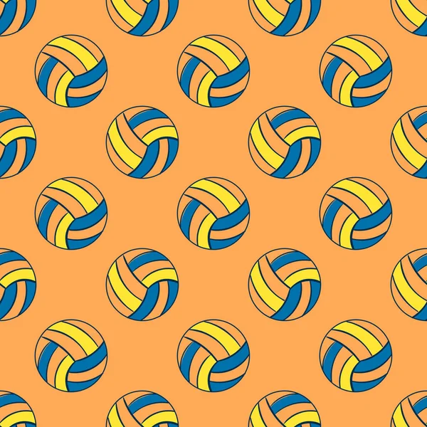 Volleyball Muster Illustration Vektor Auf Weißem Hintergrund — Stockvektor