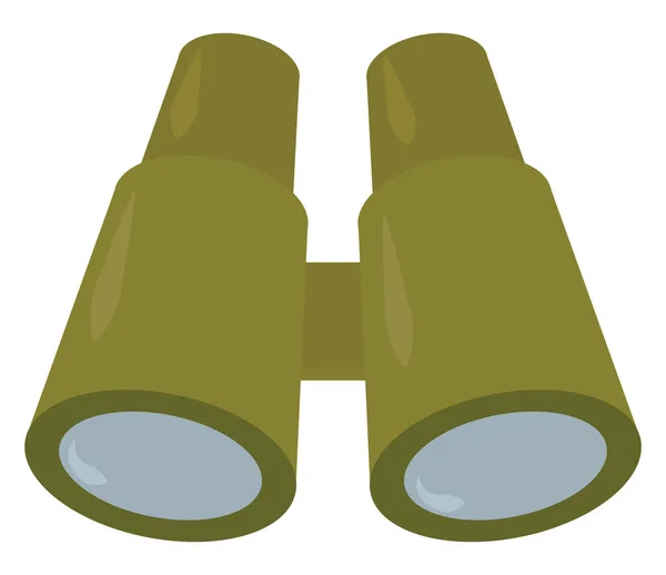 Green Binoculars Illustration Vector White Background — Stock Vector