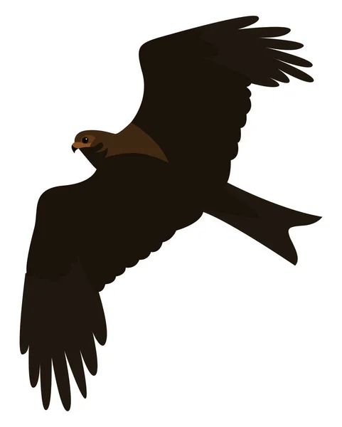 Black Kite Illustration Vector White Background — Stock Vector