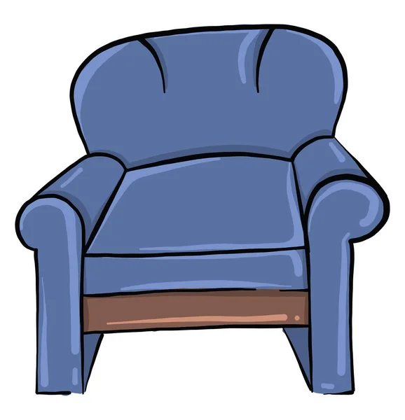 Fauteuil Bleu Illustration Vecteur Sur Fond Blanc — Image vectorielle