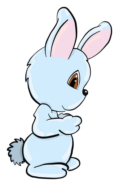 Cute Little Bunny Illustration Vector White Background — Stock Vector