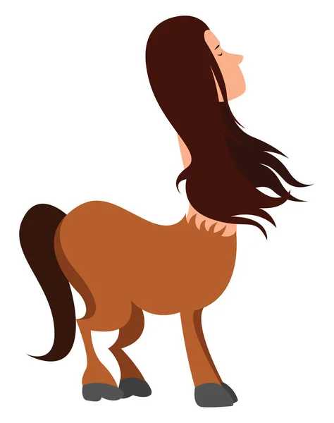 Female Centaur Illustration Vector White Background — Stock Vector