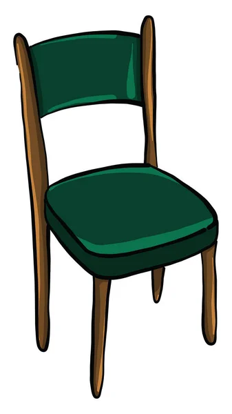 Green Chair Illustration Vector White Background — Stock Vector