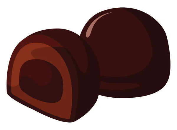 Dulces Chocolate Ilustración Vector Sobre Fondo Blanco — Vector de stock
