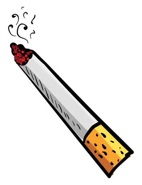 Cigareta Ilustrace Vektor Bílém Pozadí — Stockový vektor