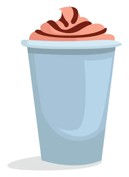 Koffie Met Ijs Illustratie Vector Witte Achtergrond — Stockvector