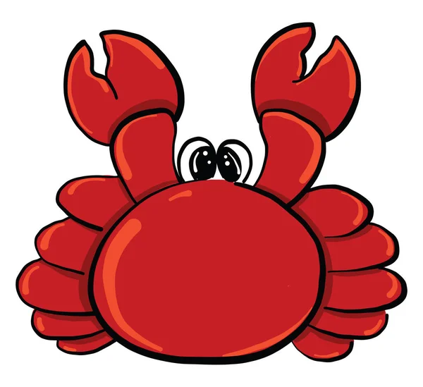 Red Crab Illustration Vector White Background — Stock Vector