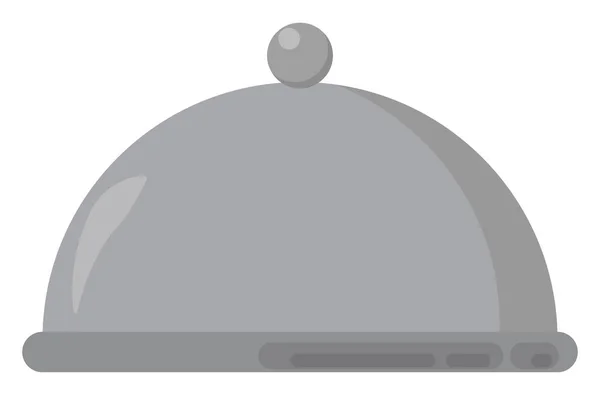 Domed Tray Illustratie Vector Witte Achtergrond — Stockvector