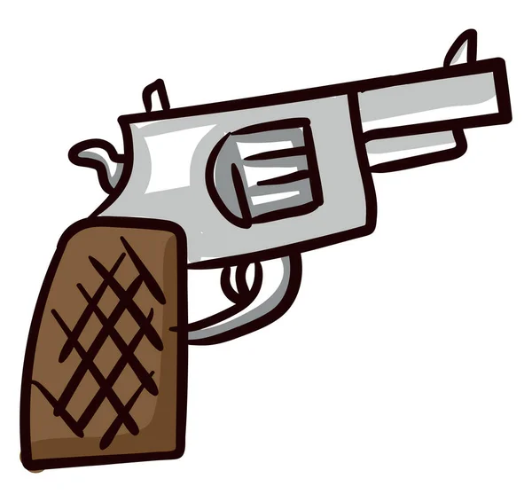 Pistola Dibujo Ilustración Vector Sobre Fondo Blanco — Archivo Imágenes Vectoriales