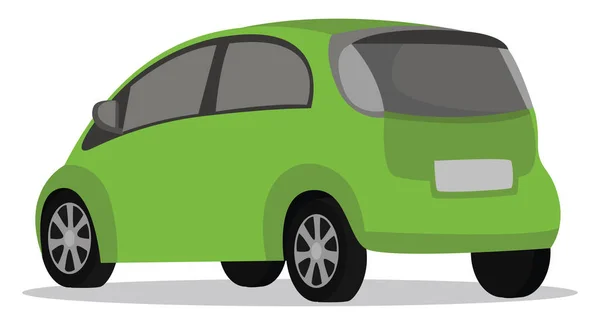 Groene Auto Illustratie Vector Witte Achtergrond — Stockvector