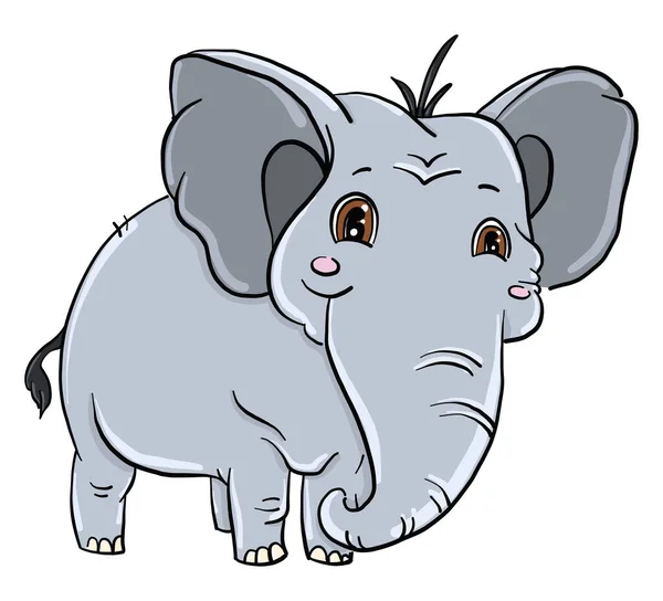 Nagy Elefánt Illusztráció Vektor Fehér Háttér — Stock Vector