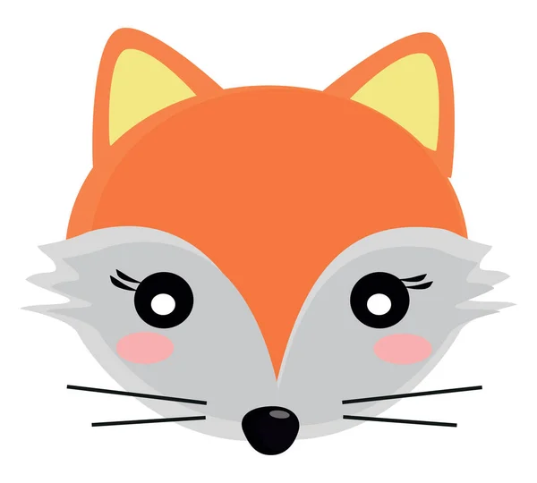 狐狸头 白色背景上的矢量 — 图库矢量图片