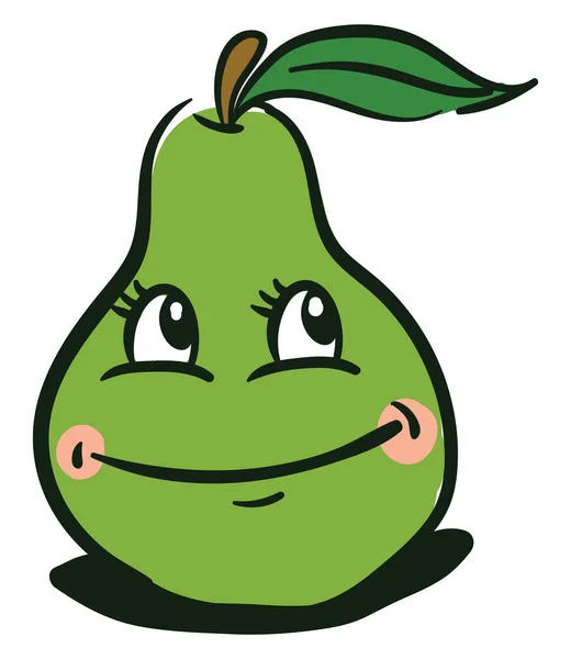 Happy Pear Illustration Vector White Background — Stock Vector