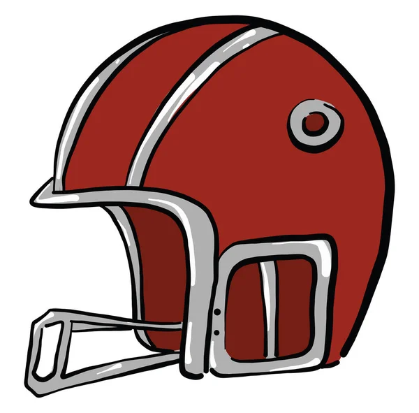 Rugby Helm Illustratie Vector Witte Achtergrond — Stockvector