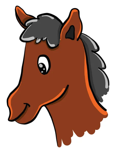 Cabeza Caballo Ilustración Vector Sobre Fondo Blanco — Vector de stock