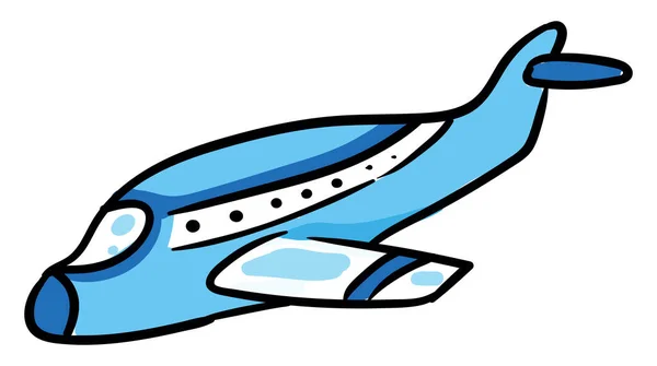 Blue Airplane Illustration Vector White Background — Stock Vector