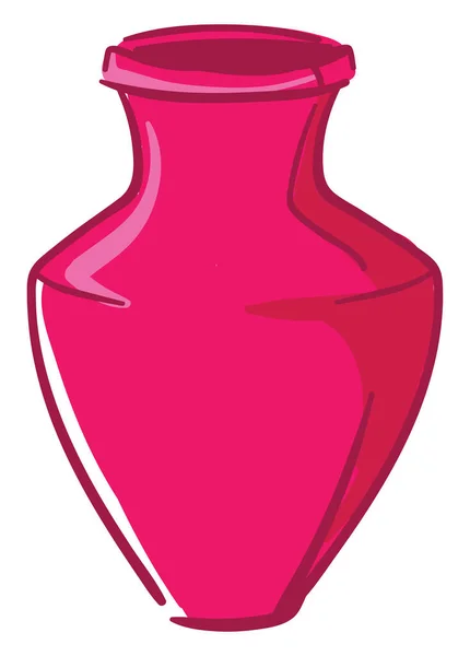 Roze Vaas Illustratie Vector Witte Achtergrond — Stockvector