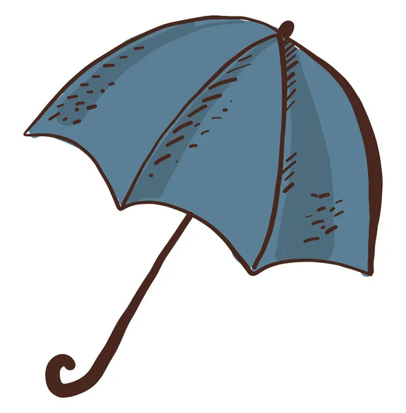 Mavi Şemsiye Illüstrasyon Beyaz Arkaplanda Vektör — Stok Vektör