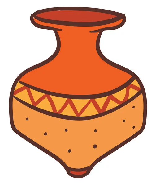 Orangefarbene Vase Illustration Vektor Auf Weißem Hintergrund — Stockvektor