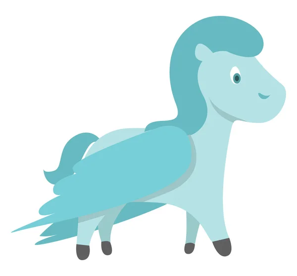 Pegasus Azul Ilustração Vetor Sobre Fundo Branco — Vetor de Stock