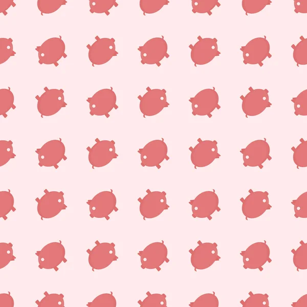 Sparschweinmuster Illustration Vektor Auf Weißem Hintergrund — Stockvektor