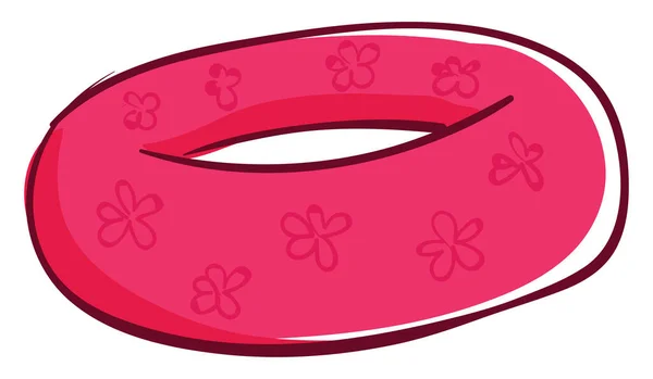 ピンクのスイミングリング イラスト 白い背景のベクトル — ストックベクタ