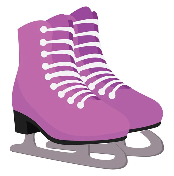 紫のスケート イラスト 白い背景のベクトル — ストックベクタ