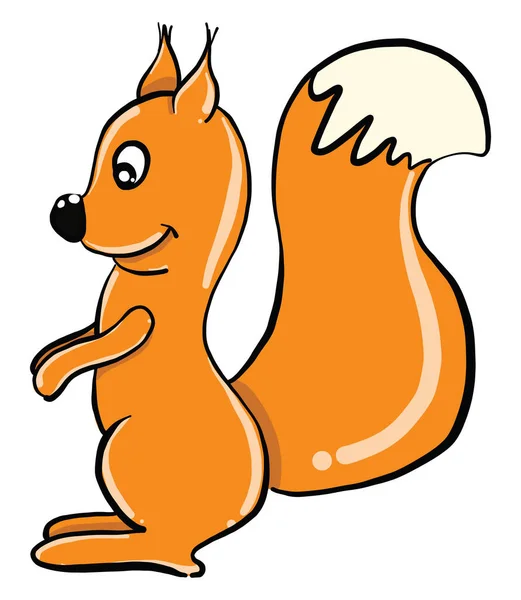 Orangefarbenes Eichhörnchen Illustration Vektor Auf Weißem Hintergrund — Stockvektor