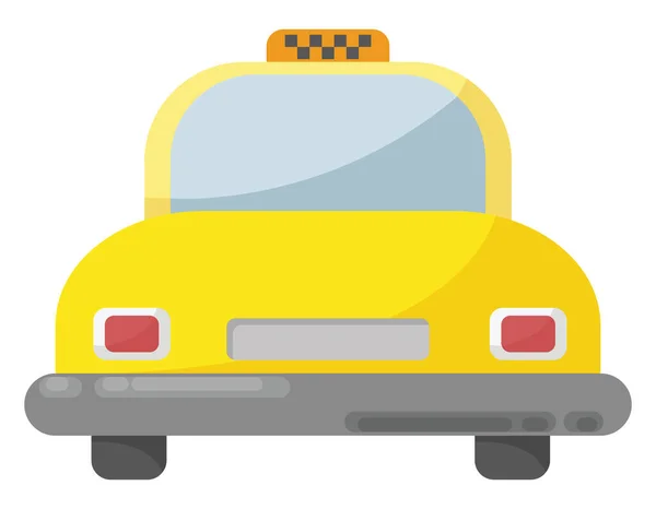 Eski Taksi Arabası Illüstrasyon Beyaz Arka Planda Vektör — Stok Vektör