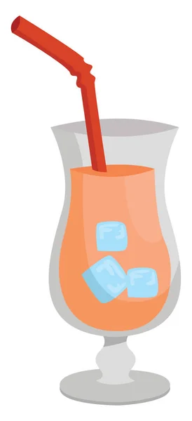 氷とジュース イラスト 白い背景のベクトル — ストックベクタ
