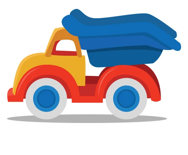 Toy Truck Illustration Vector White Background — Stock Vector