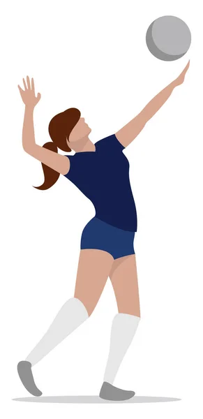 Volleyball Player Illustration Vector White Background — Stock Vector