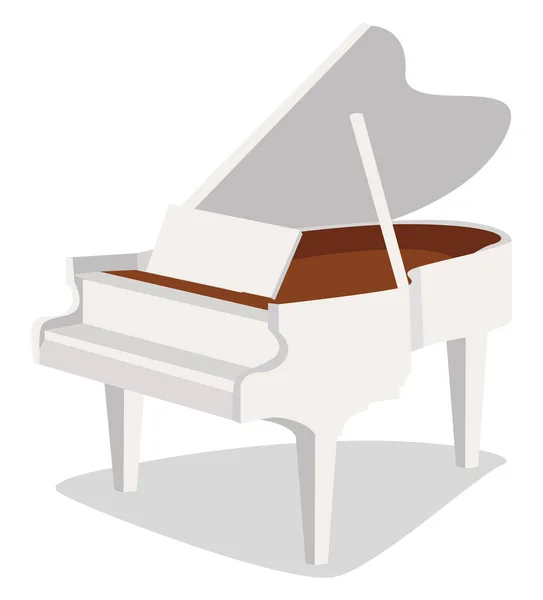 Bílé Piano Ilustrace Vektor Bílém Pozadí — Stockový vektor