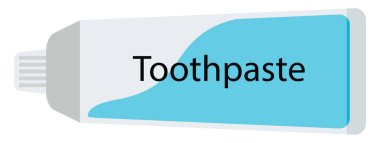 Diş macunu, illüstrasyon, beyaz arka plan vektör