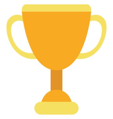 Altın kupa, illüstrasyon, beyaz arkaplanda vektör