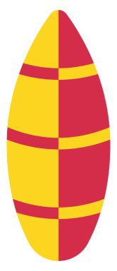 Sörf tahtası, illüstrasyon, beyaz arkaplan üzerindeki vektör