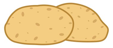 Patates, illüstrasyon, beyaz arkaplan vektörü