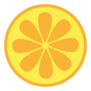 Turuncu dilim, illüstrasyon, beyaz arkaplanda vektör