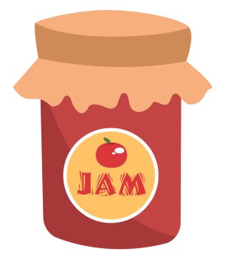 Tatlı reçel, illüstrasyon, beyaz arkaplanda vektör