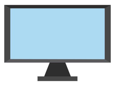 Bilgisayar monitörü, illüstrasyon, beyaz arkaplan üzerindeki vektör