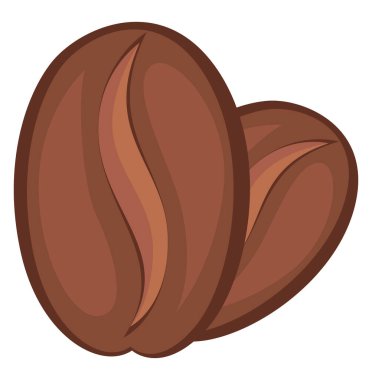 Kahve çekirdeği, illüstrasyon, beyaz arkaplan vektörü