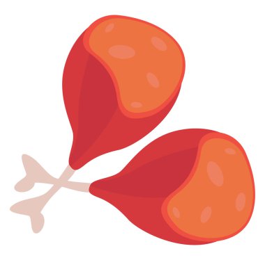 Tavuk bacağı, illüstrasyon, beyaz arkaplan vektörü