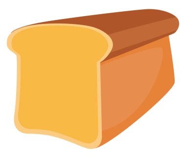 Turuncu ekmek, illüstrasyon, beyaz arkaplanda vektör