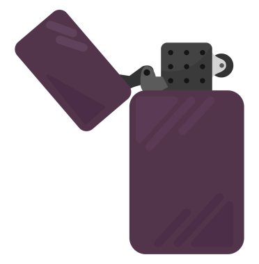 Zippo çakmağı, illüstrasyon, beyaz arkaplan üzerindeki vektör