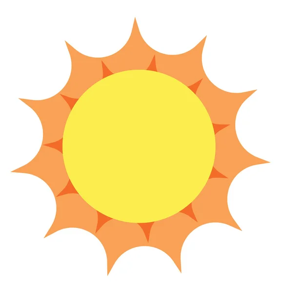 Hot Sun Illustration Vector White Background — Stock Vector