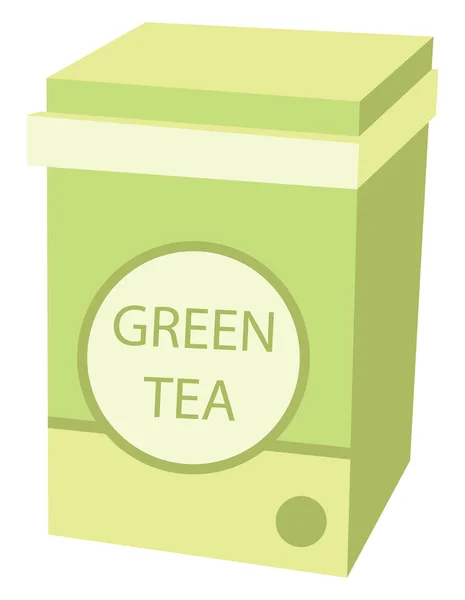 Zielona Herbata Ilustracja Wektor Białym Tle — Wektor stockowy