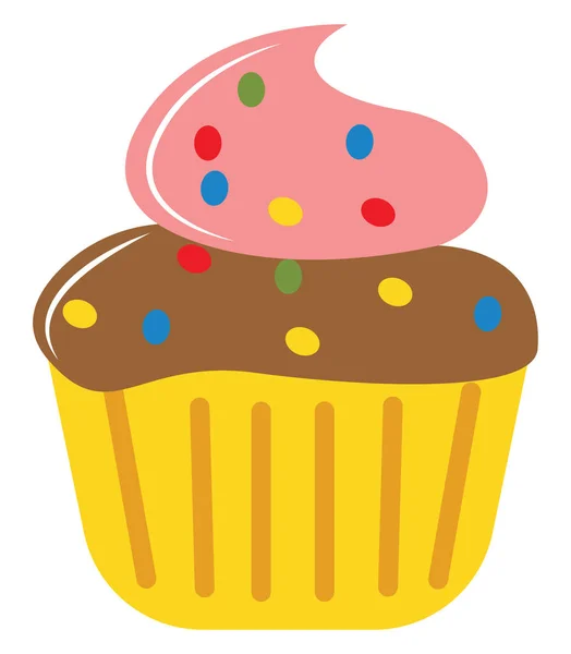 Cupcake Illustration Vecteur Sur Fond Blanc — Image vectorielle